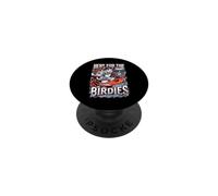 Disc Golf Player Samurai Cat Funny Here For The Birdies PopSockets Adhesive PopGrip