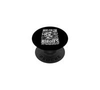 Disc Golf Player Samurai Cat Funny Here For The Birdies PopSockets Adhesive PopGrip