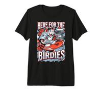 Disc Golf Player Samurai Cat Funny Here for The Birdies Premium T-Shirt
