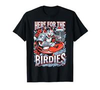 Disc Golf Player Samurai Cat Funny Here for The Birdies T-Shirt