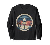 Disc Golf Putter UFO Basket Retro Vintage Desert Night Long Sleeve T-Shirt