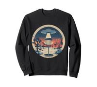 Disc Golf Putter UFO Basket Retro Vintage Desert Night Sweatshirt