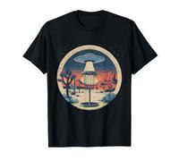 Disc Golf Putter UFO Basket Retro Vintage Desert Night T-Shirt
