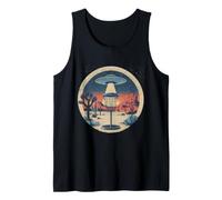 Disc Golf Putter UFO Basket Retro Vintage Desert Night Tank Top