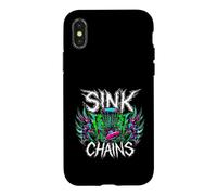 Disc Golf Sink Chains Radical Retro Basket Player Case for iPhone X/XS