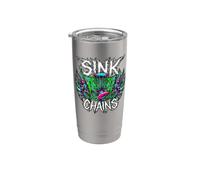 Disc Golf Sink Chains Radical Retro Basket Player Stainless Steel Insulated Tumbler