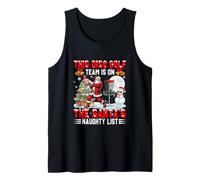 Disc Golf Team is On Santa's Xmas Naughty List Funny Player Tank Top