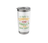 Disc Golfing Funny My Comfort Zone Smells Like Disc Golf Stainless Steel Insulated Tumbler