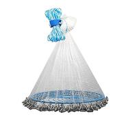 Disc Hand Throwing Fishing Net Manual Crushing Net Outdoor Bait Trap Fish Net(Steel,Height 2.7m)