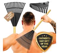 Disc Living Beast Rake Back Scratcher | Oversized, 15-Prong Rake Back Scratcher | Wider Scratching Claw | Anti-Slip Handle | Ergonomic Massager for Adults (Black)