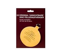 DISC Plate Hangers 353-100MM Plate Hanger 'Disc' with Metal Hook for Gluing 100 mm Yellow (Pack of 1)