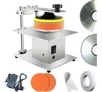 Disc Polishing Machine, DVD/CD Repair Cleaning Machine, 7-Speed Adjustment, 6000r/min, Stainless Steel Chassis for Scratch Repair & Data Recovery