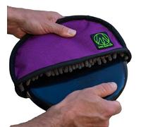 Disc Raptor - The Original Golf Disc Cleaner with Microfiber and Turf | Flying Disc Golf Towel Accessories and Equipment | Patented Design (Grey, Amethyst - Inside Grey, Taglia Unica, Dr-amgr