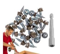 Disc Screw, Metal Gutter Screw | Tapping 100 Pieces Decline Screws | Rust Hard Gutter Guard Accessories for Drainage Ditch, Wood, Aluminum