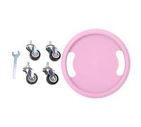 Disc Wheel Roller Trainer 360 Degree Rolling Enhanced Strength Exercise Portable Multifunctional Fitness Roller Sliding Disc for Home Gym Workout Equipment Core Training (Pink)