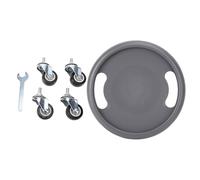 Disc Wheel Roller Trainer 360 Degree Rolling Enhanced Strength Exercise Portable Multifunctional Fitness Roller Sliding Disc for Home Gym Workout Equipment Core Training (Gray)