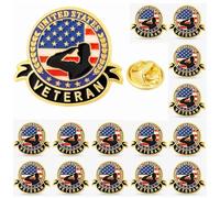 DISCAO 12/25/50/100 pieces Veteran brooches pins enamel American veteran's pin USA Veterans lapel pin Memorial Day pin for Clothes Backpack Hat Military patriotic Decoration Souvenir gift badge bulk