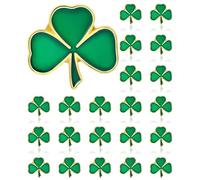 DISCAO 25/50/100/200/300 pieces small metal enamel green Clover pin three leaf Clover lapel pin St. Patrick's Day brooch pins for women men Clothes Backpack Hat Irish traditional festivals Decoration