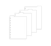 Discbound Dividers 4 Tabs Discbound Notebook 9 Disc Bound Divider Plastic Index Divider Blank Top Tab 1 Set Frosted Dividers for Disc Planner Notebooks