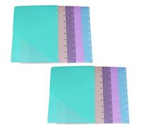 Discbound Dividers with Pockets & 9 Disc Bound Classic - 7x9.25 Classic Size Discbound Notebook, 10pcs Plastic Index Dividers for Binder, Folder & Disc Planner Accessories