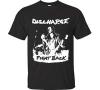 Discharge Fight Back T-Shirt British Punk Rock Hardcore Tee Black
