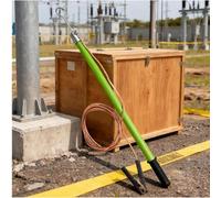 Discharge Stick,High Voltage Discharge Rod - 10kV Anti-Static Stick for Electronics, 39.3in/1m, Copper Wire & Hook, Epoxy Resin, Essential Tool for ESD Protection (Green)
