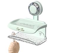 Discingon Soap Dish Suction Soap Dish | Corner Soap Points | Wall Mounted Soap Dish with Drain | Waterproof Suction Soaps | Drain Holder Case
