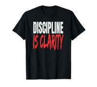 Discipline is Clarity White Red Bold T-Shirt