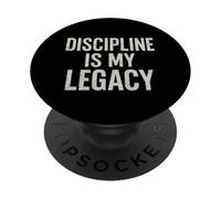 Discipline Is My Legacy. Vintage Warrior Spirit. PopSockets Adhesive PopGrip
