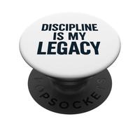 Discipline Is My Legacy. Vintage Warrior Spirit. PopSockets Adhesive PopGrip