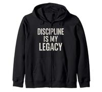 Discipline Is My Legacy. Vintage Warrior Spirit. Zip Hoodie