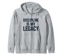 Discipline Is My Legacy. Vintage Warrior Spirit. Zip Hoodie