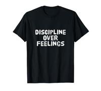 Discipline Over Feelings Motivation Vintage Positive Quotes T-Shirt