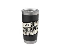 Discipline Over Motivation Stoic Mindset Motivation Stainless Steel Insulated Tumbler