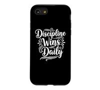 Discipline wins daily Inspirational Motivation Typography Case for iPhone SE (2020) / 7/8