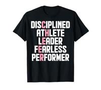 Disciplined Athlete Leader Fearless Performer Awesome Cheer T-Shirt