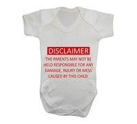 Disclaimer Parents are not Responsible Baby Grow Vest, 0-3 Months, White