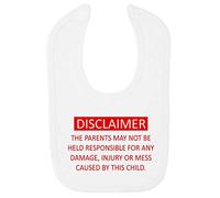 Disclaimer Parents are not Responsible Cotton Baby bib - White