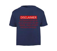 Disclaimer Parents are not Responsible Short Sleeve Cotton Kids t Shirt, 2-3 Years, Navy