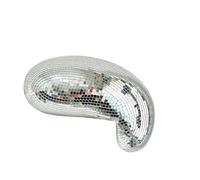 Disco Ball 28cm Melted Disco Ball Mirror Reflective Home Decor Handmade Aesthetic Room Decor Melting Mirror Ball For Table Shelf(Silver)