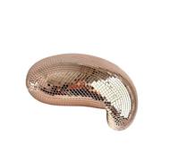 Disco Ball 28cm Melted Disco Ball Mirror Reflective Home Decor Handmade Aesthetic Room Decor Melting Mirror Ball For Table Shelf(Rose gold)