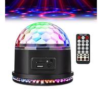 Disco Ball, 48 LED Disco Light Ball, LED Party Lamp with Music Player and Remote Control, Light Games for Parties, Halloween, Children's Meetings and Weddings