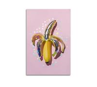Disco Ball Banana Wall Art, Surreal Print, Art Poster, Funky Canvas Picture, Creative Decor for Living Room Bedroom Study Artistic Wall Mural Modern Hanging Decor Poster20x30inch(50x75cm)