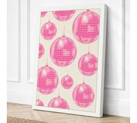 Disco Ball Celebration Retro Canvas Wall Art Print 30x20 Inch (76 x 51 cm)