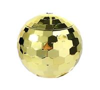 Disco Ball Cup,Reusable Plastic Cups Tumbler with Lids and Straws,Cocktail Cups Tea Bottle for Disco Party Decorations(Gold)