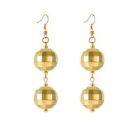 Disco Ball Dangle Earrings for Women 70s Outfits Earrings Gold Silver Long Drop Disco Ball Earring Christmas Halloween Accessories Costume Party Dance Jewelry, Alloy Steel, No Gemstone
