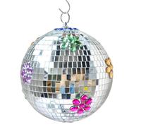 Disco Ball Decoration - 8 Inch Disco Ball Outdoor Prop Hanging Party Dis Co-K Ball with Ring Reflective Mirror Balls | Mirror Balls for Stage, Club, Ballroom, Dance, Indoor Parties
