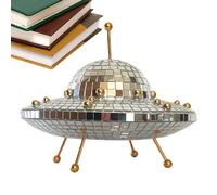 Disco Ball Decoration, Flying Dish Shape Disco Ball Decoration - Shape Disco Ball Ornament Generates Various Random Reflections When Light Falls On Mirror Ornament Bar Party Wedding Decoration