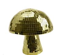 Disco Ball Decoration Mirror Reflective Mushroom Shape Ball Wedding Party Room Table Bar Stage Ornaments DJ Lighting Reflections (Gold, 6")