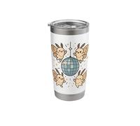 Disco Ball Funny Kawaii Moth Cute Insect Dancing Bug Party Stainless Steel Insulated Tumbler